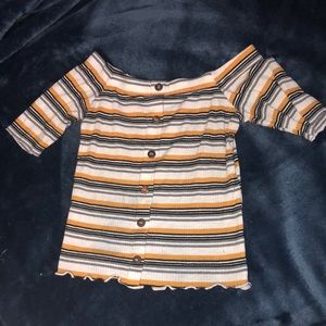 Cropped, off the shoulder Rue21 shirt